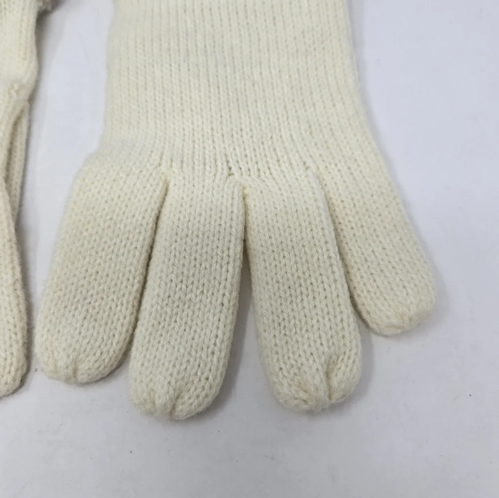 VINTAGE LIZ CLAIBORNE CREAM WOOL BLEND GLOVES BOULCE CONFETTI CUFFS WOMEN OS
